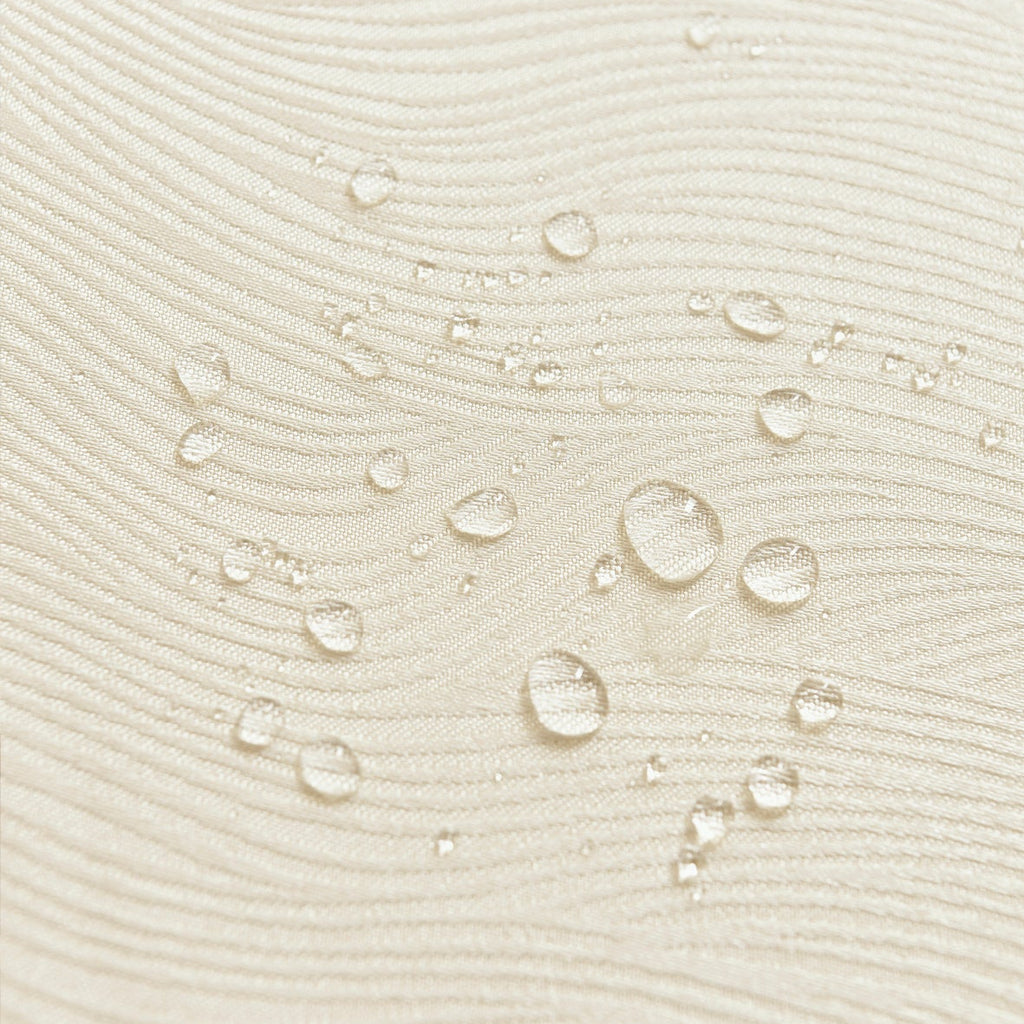Ripple Texture Polyester Tablecloth-Round-Beige