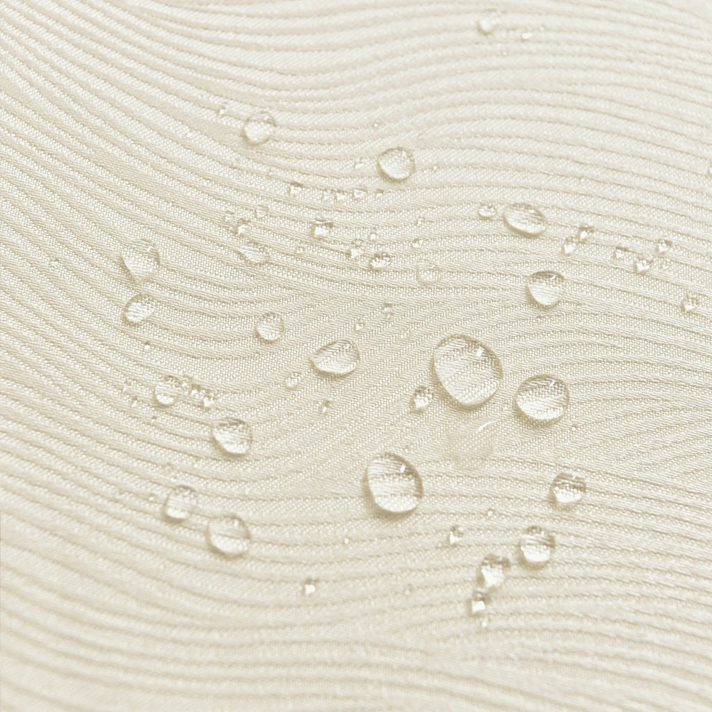 Rippling Wave Jacquard Tablecloth – Ivory (Round)