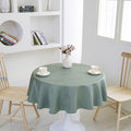 Rippling Wave Jacquard Tablecloth – Sage Green (Round)