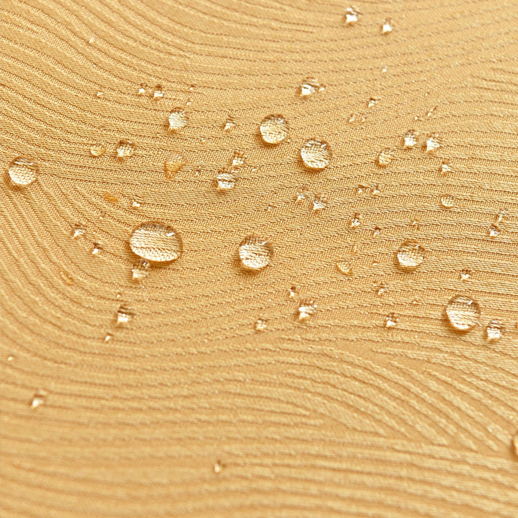 Ripple Texture Polyester Tablecloth-Round-Yellow