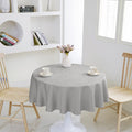 Rippling Wave Jacquard Tablecloth – Silver (Round)