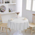 Rippling Wave Jacquard Tablecloth – White (Round)