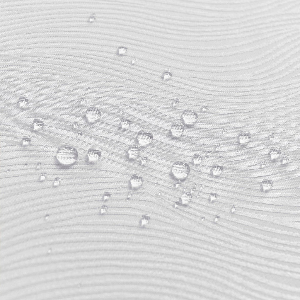Ripple Texture Polyester Tablecloth-Round-White