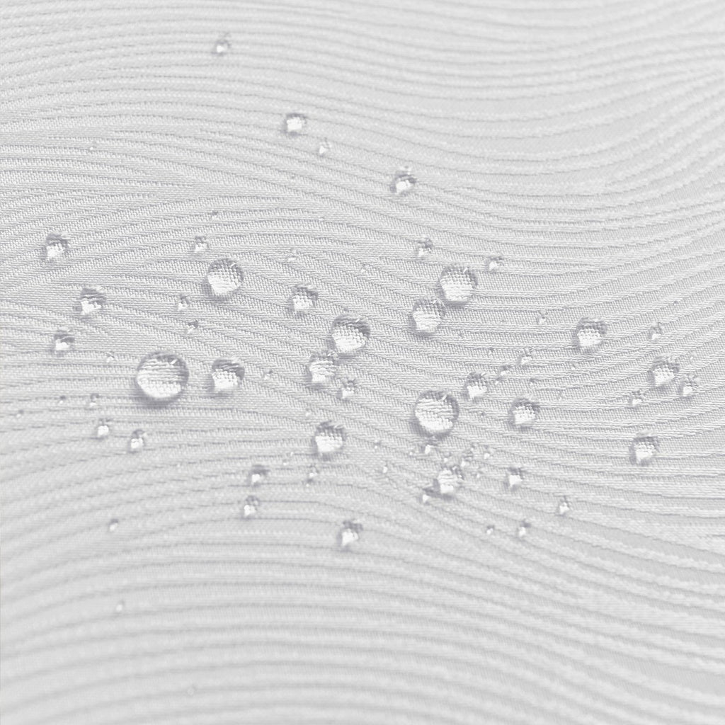 Rippling Wave Jacquard Tablecloth – White (Round)
