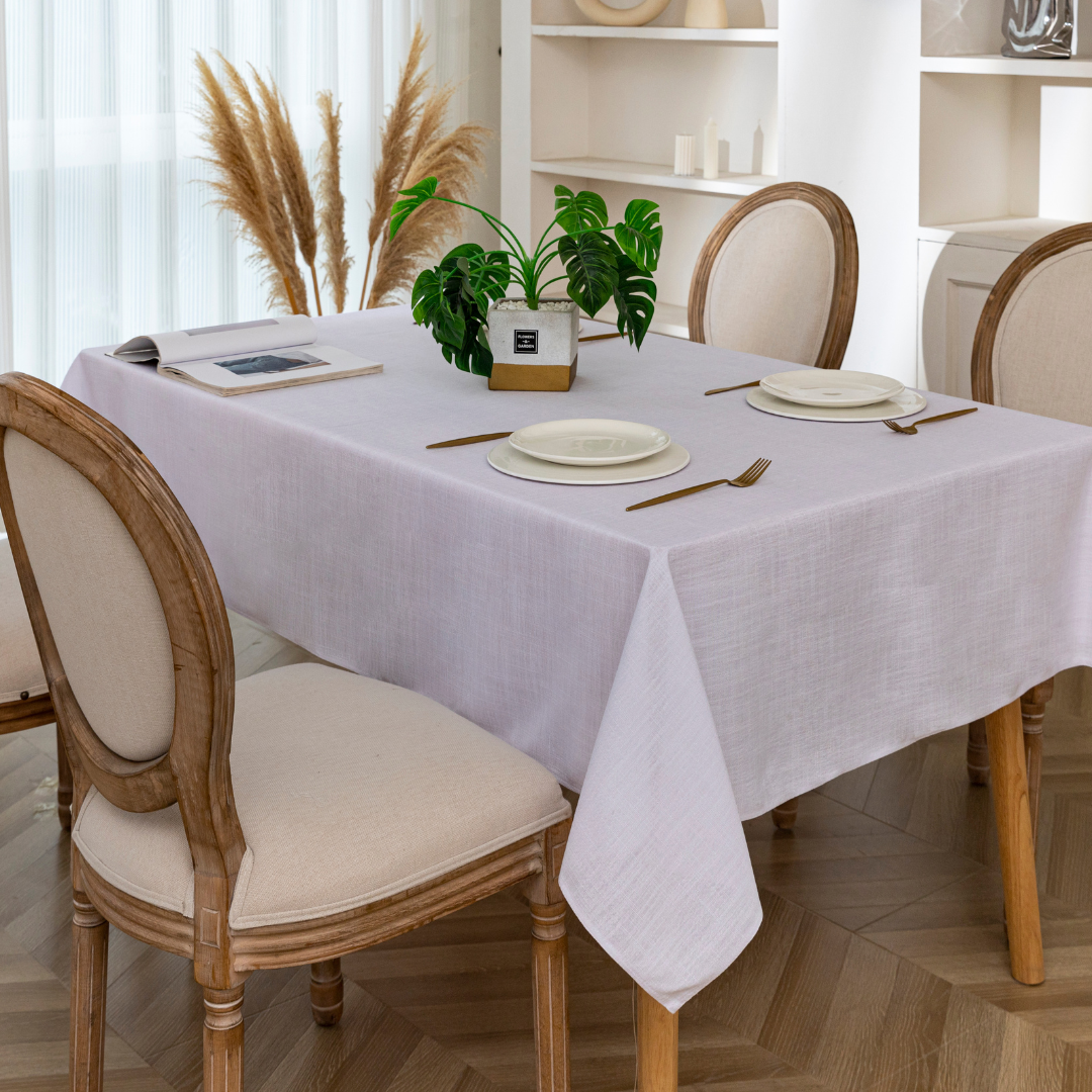 Faux Linen Tablecloth