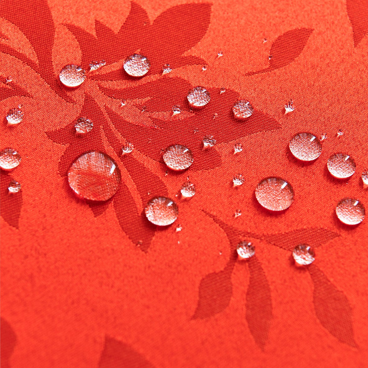 Floral Polyester Tablecloth- Rectangle-Orange