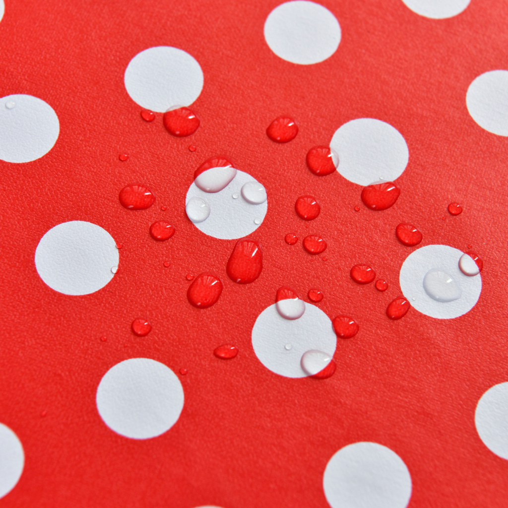 Waterproof Polka Dot Tablecloth-Round-Red