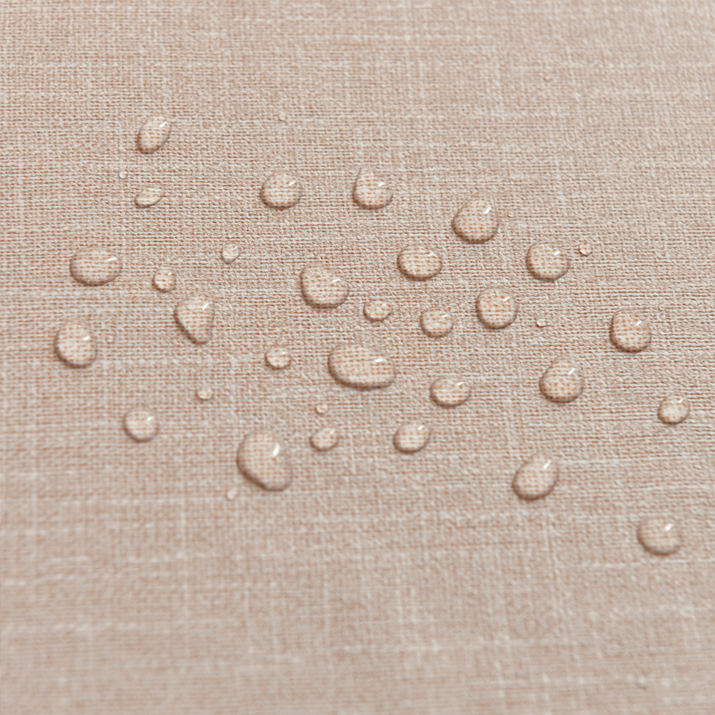 PVC Solid Tablecloth-Round-Beige