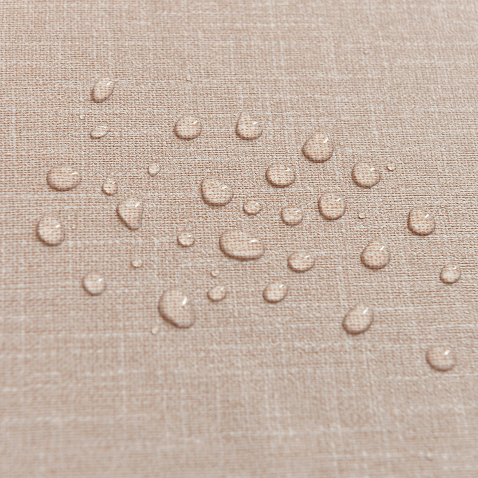 PVC Solid Tablecloth-Round-Beige