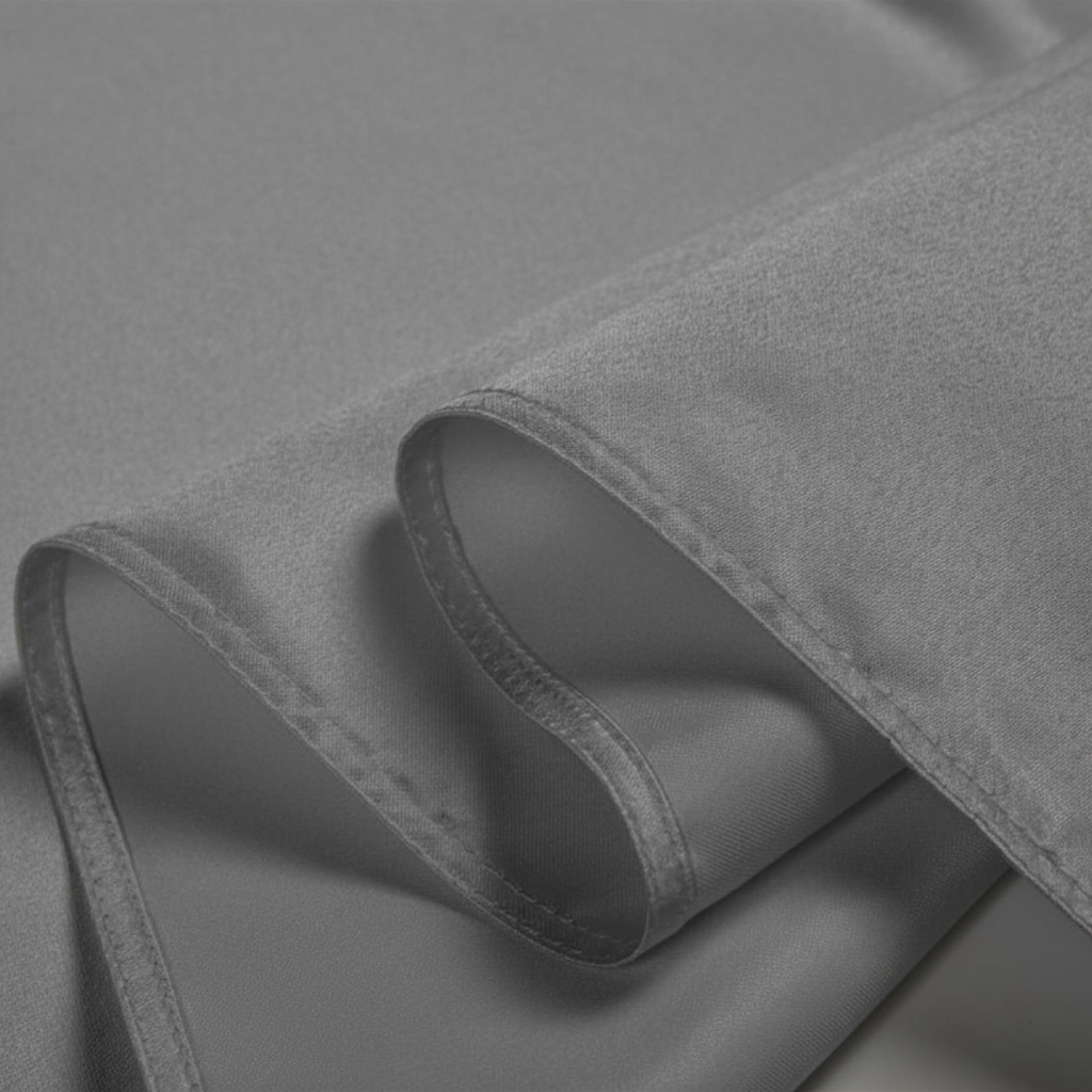 Premium Solid Polyester Tablecloth-Rectangle-Silver Gray