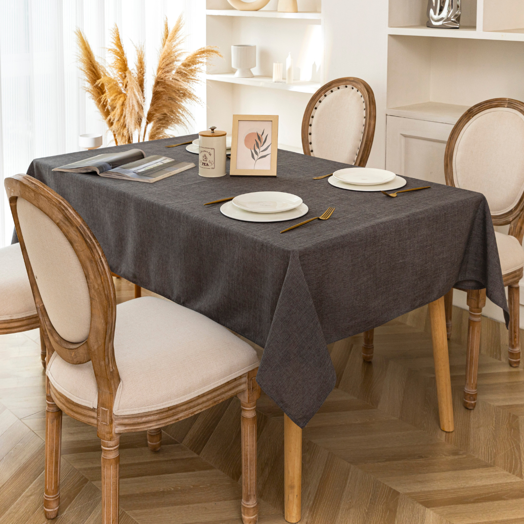 Faux Linen Tablecloth