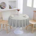 Waterproof Polka Dot Tablecloth-Round-Gray