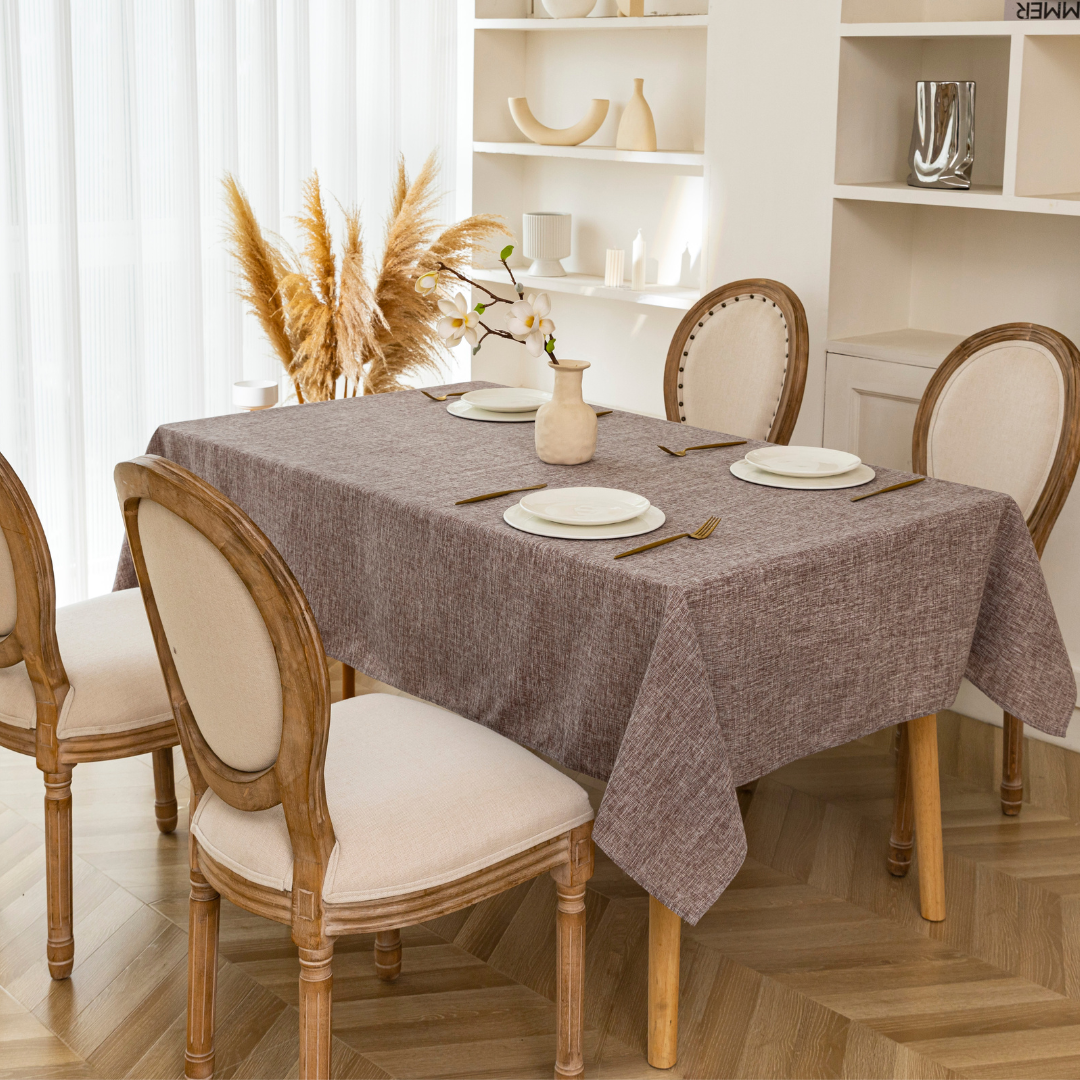 Faux Linen Tablecloth