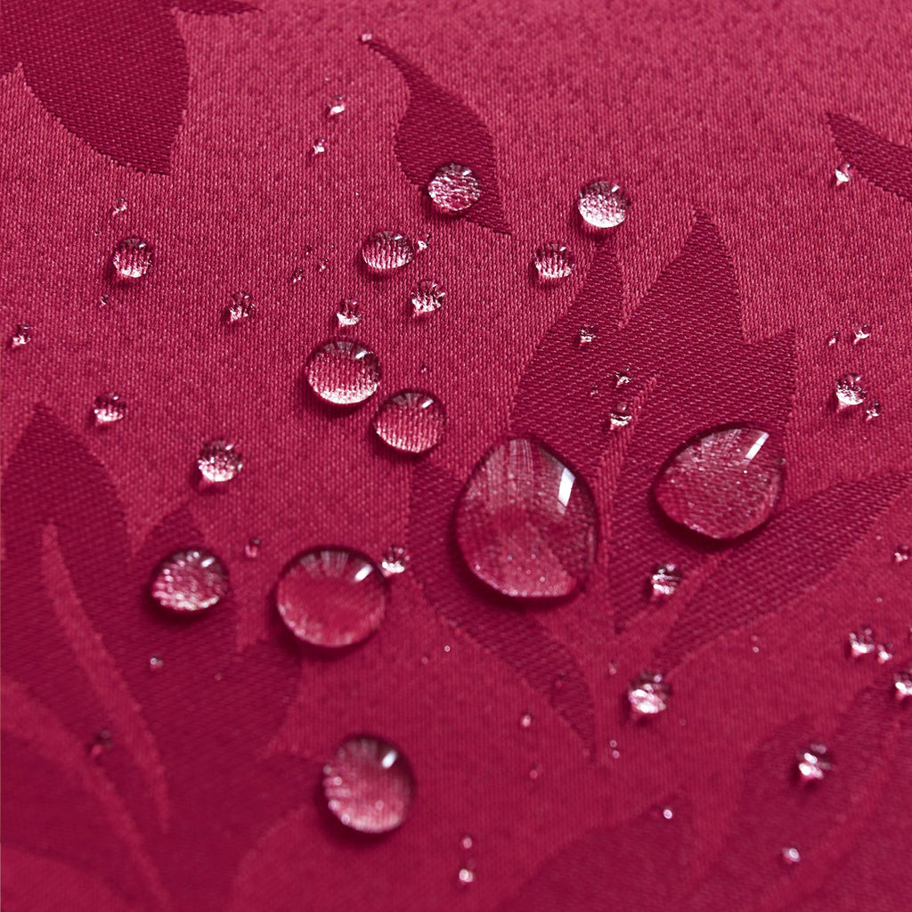 Floral Polyester Tablecloth- Rectangle-Burgundy