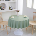 PVC Solid Tablecloth-Round-Sage Green