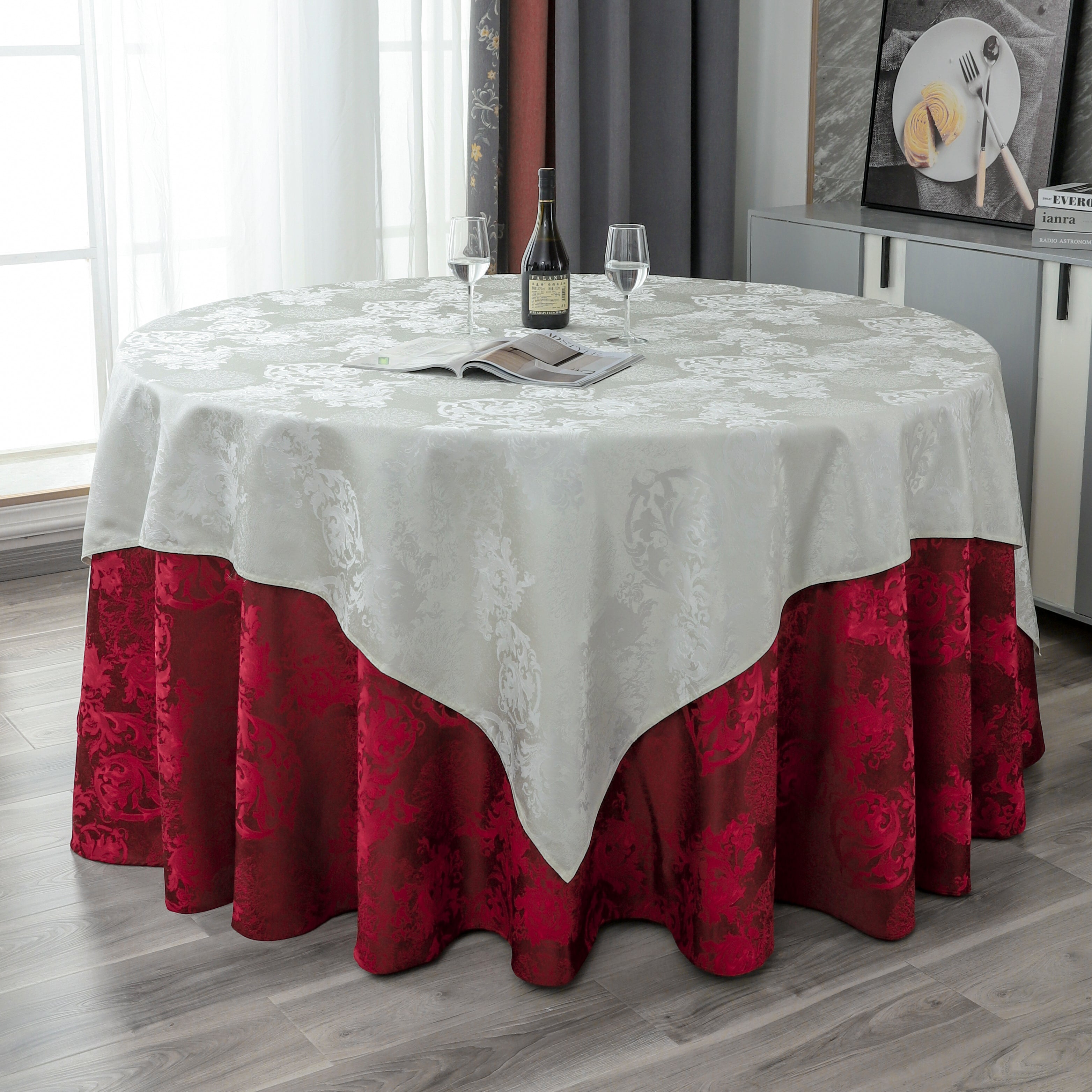 Polyester Jacquard Tablecloth-702
