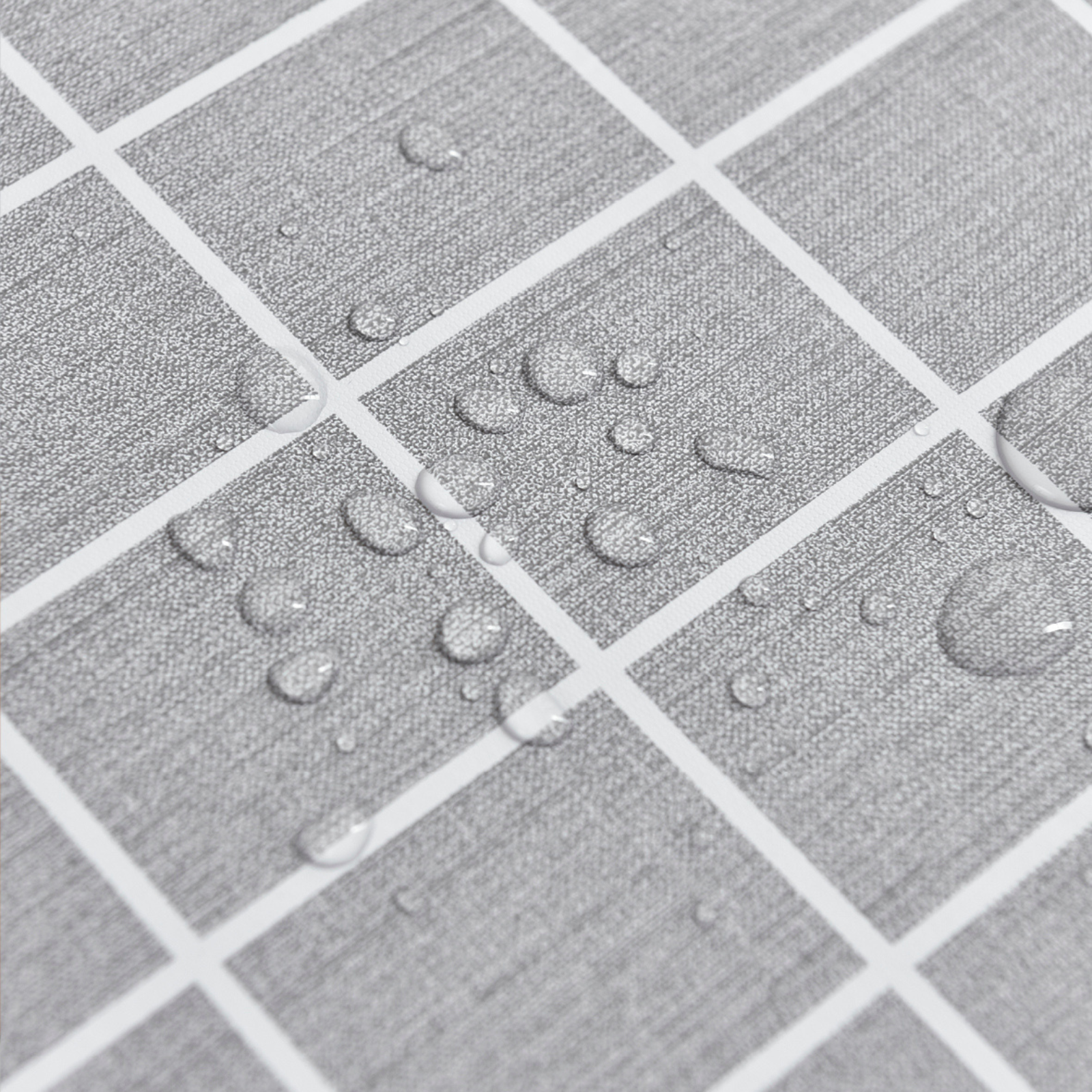 Waterproof PVC Checkered Tablecloth- gray-L