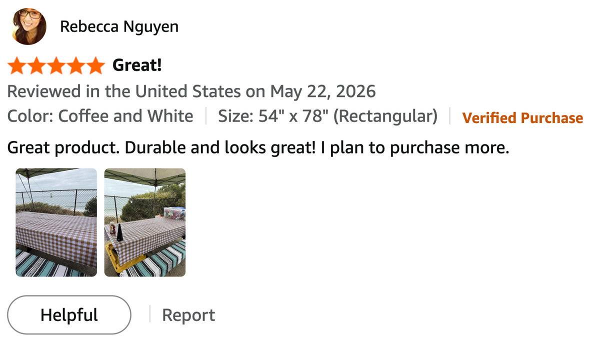 Customer review screenshot