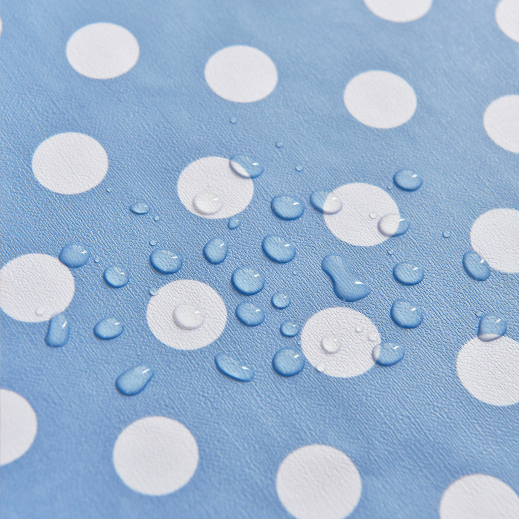 Waterproof Polka Dot Tablecloth-Round-Blue