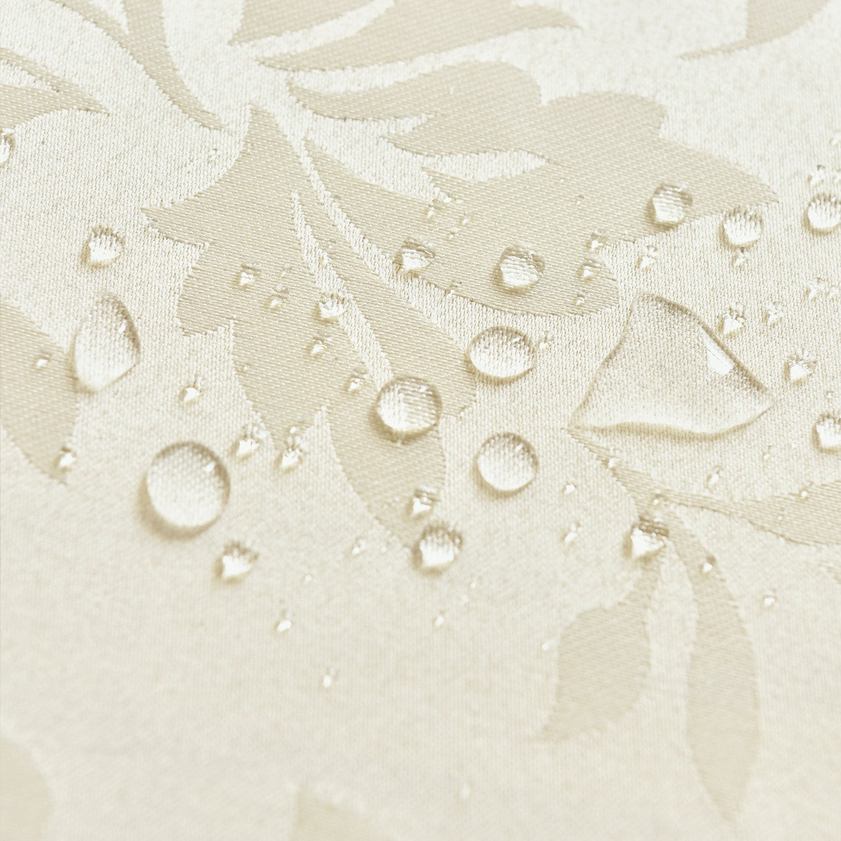 Classic Floral Jacquard Tablecloth – Ivory (Rectangle)