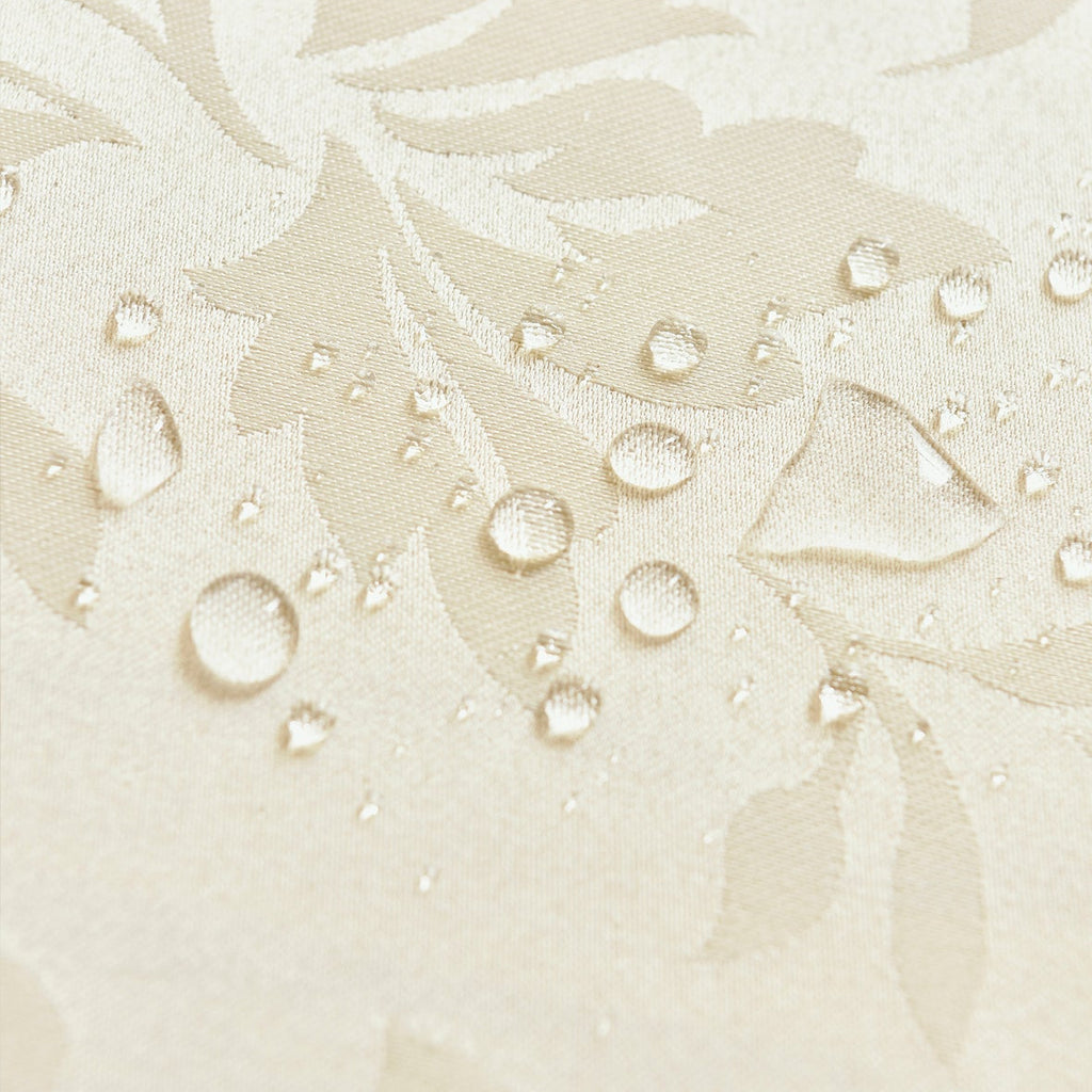 Floral Polyester Tablecloth- Rectangle-Beige