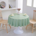 Waterproof Polka Dot Tablecloth-Round-Sage Green