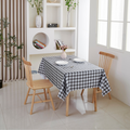 Waterproof PVC Checkered Tablecloth- black