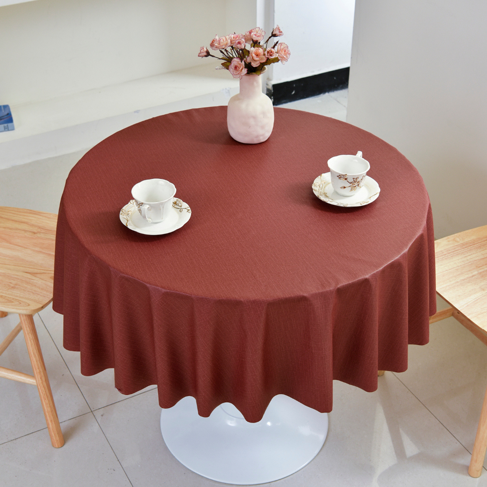 PVC Solid Tablecloth-Round