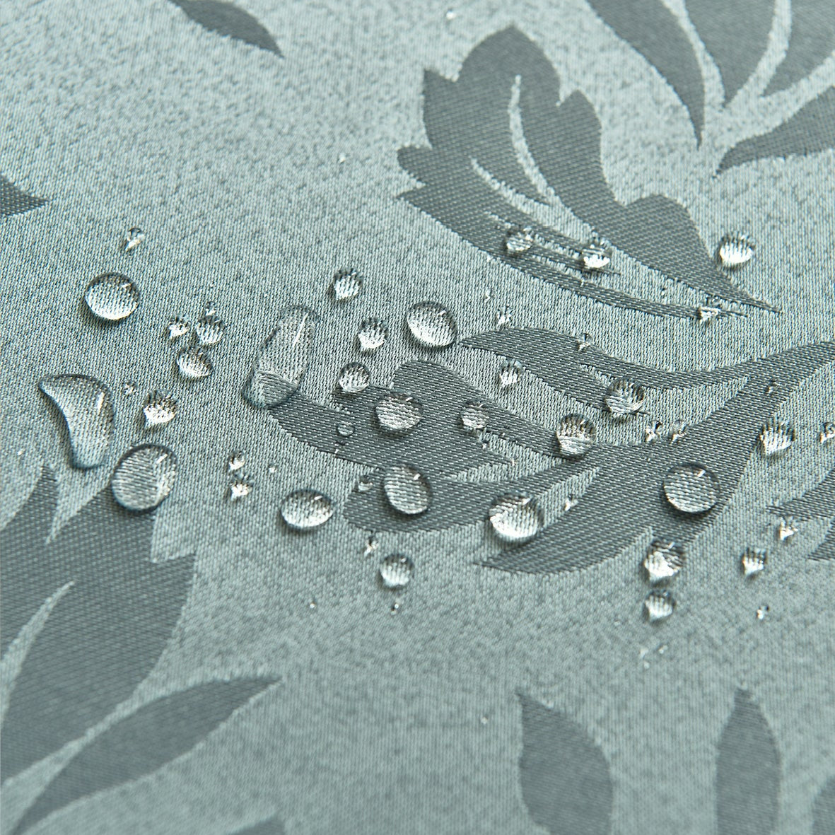 Floral Polyester Tablecloth- Rectangle-Blue