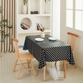 Waterproof Polka Dot Tablecloth-Black