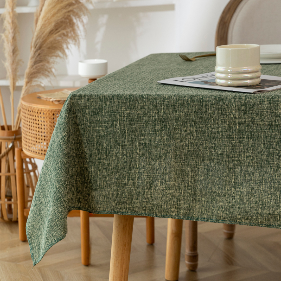 Faux Linen Tablecloth
