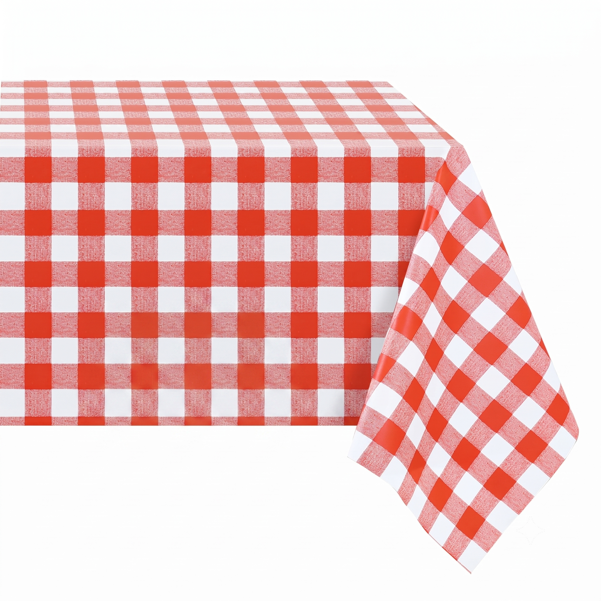 Waterproof PVC Checkered Tablecloth-Red