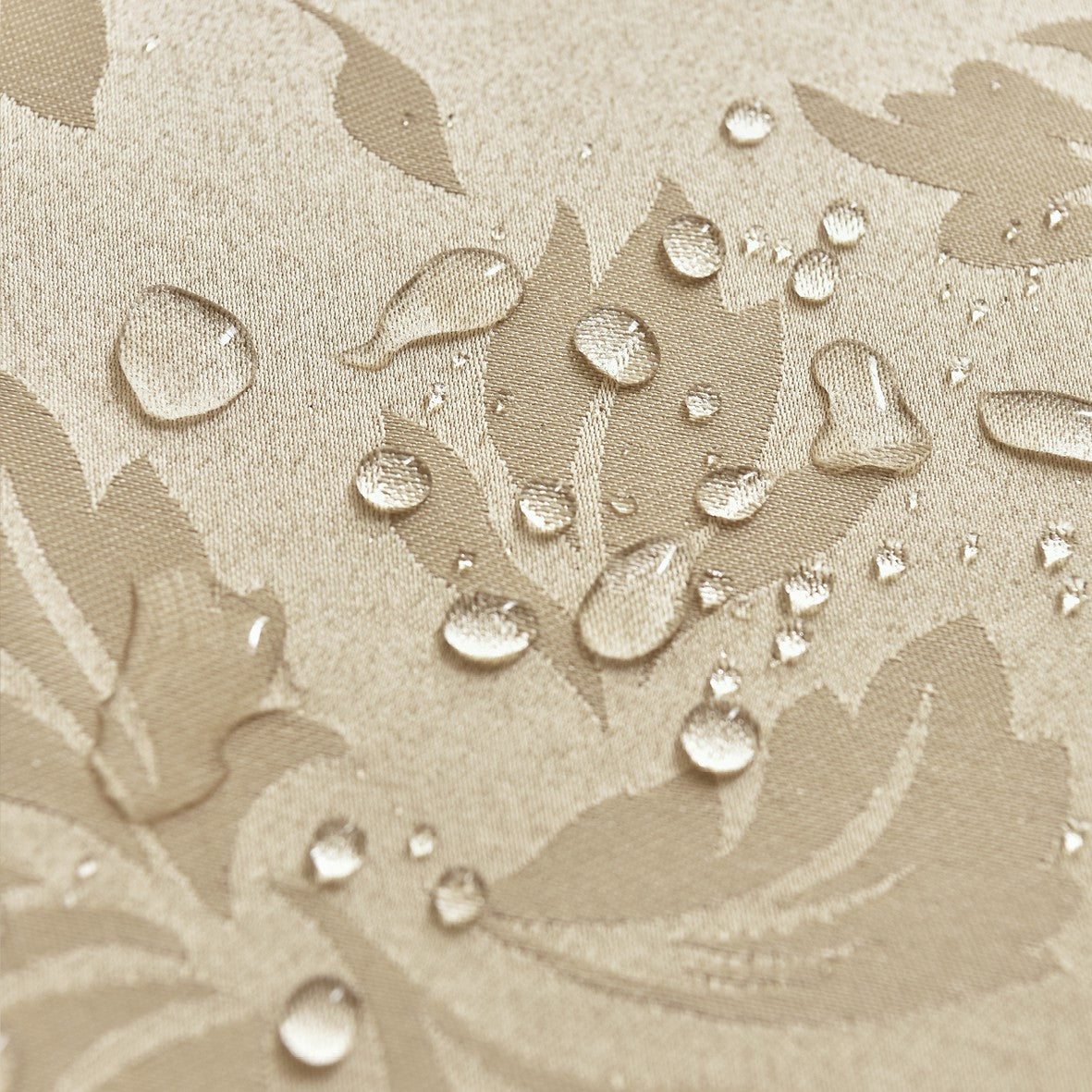 Classic Floral Jacquard Tablecloth – Champagne (Rectangle)