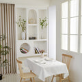 Rippling Wave Jacquard Tablecloth – White (Rectangle)