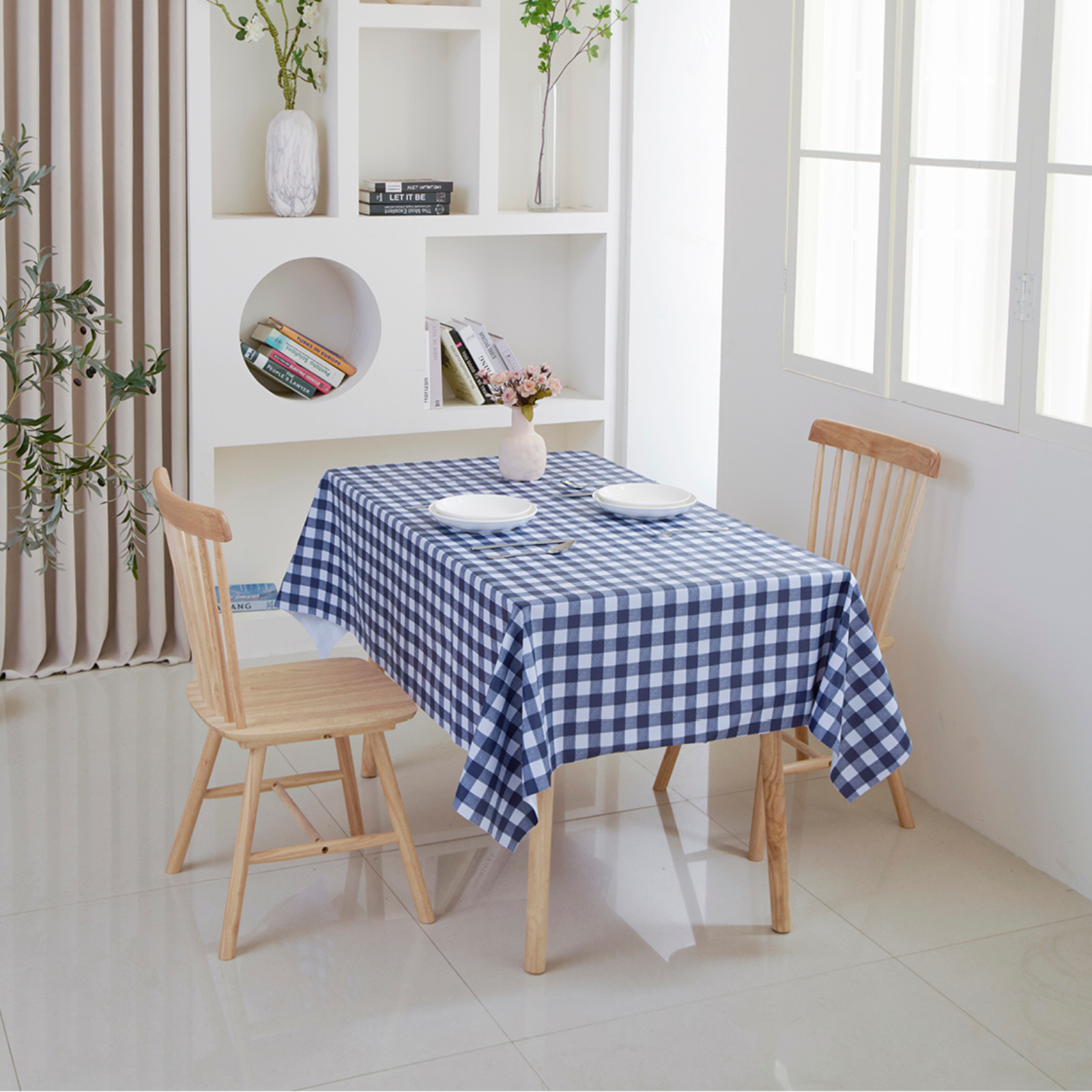 Waterproof PVC Checkered Tablecloth