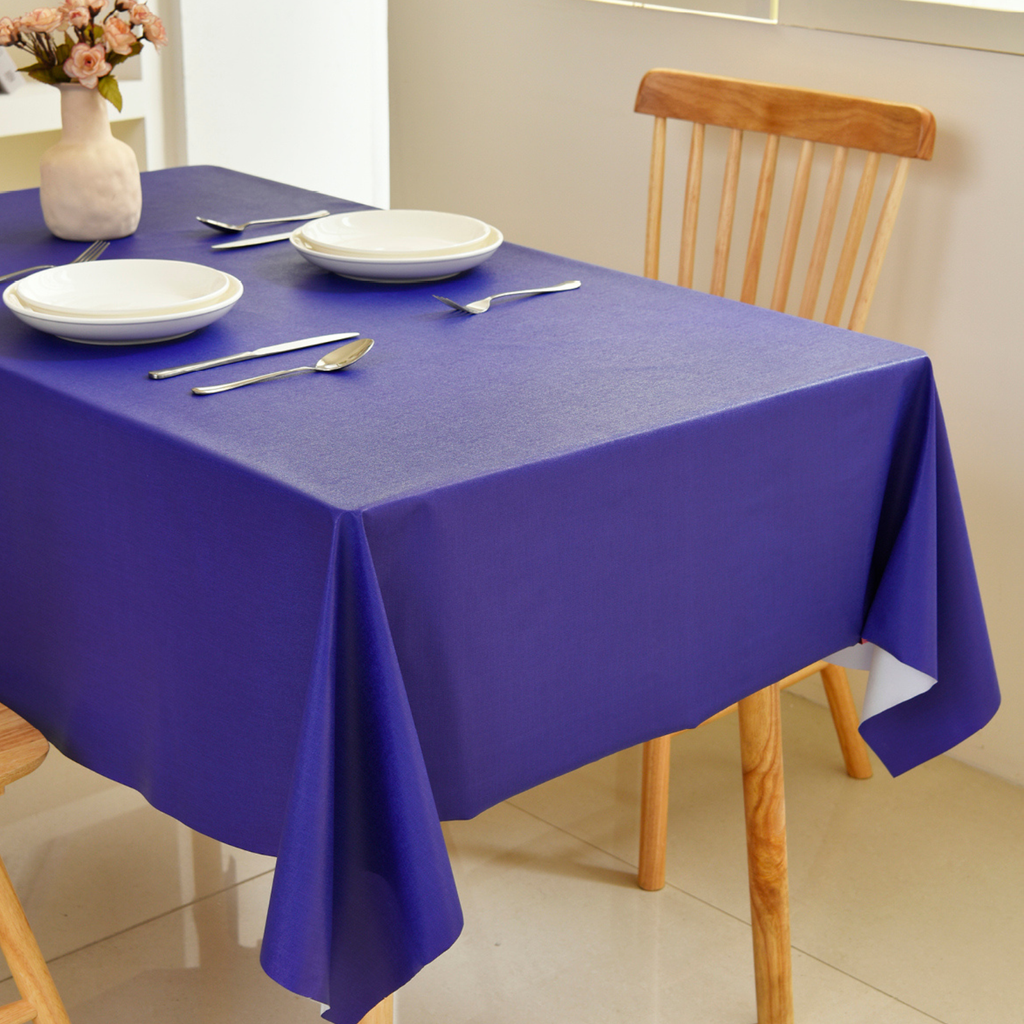 PVC Solid Color Tablecloth-Purple