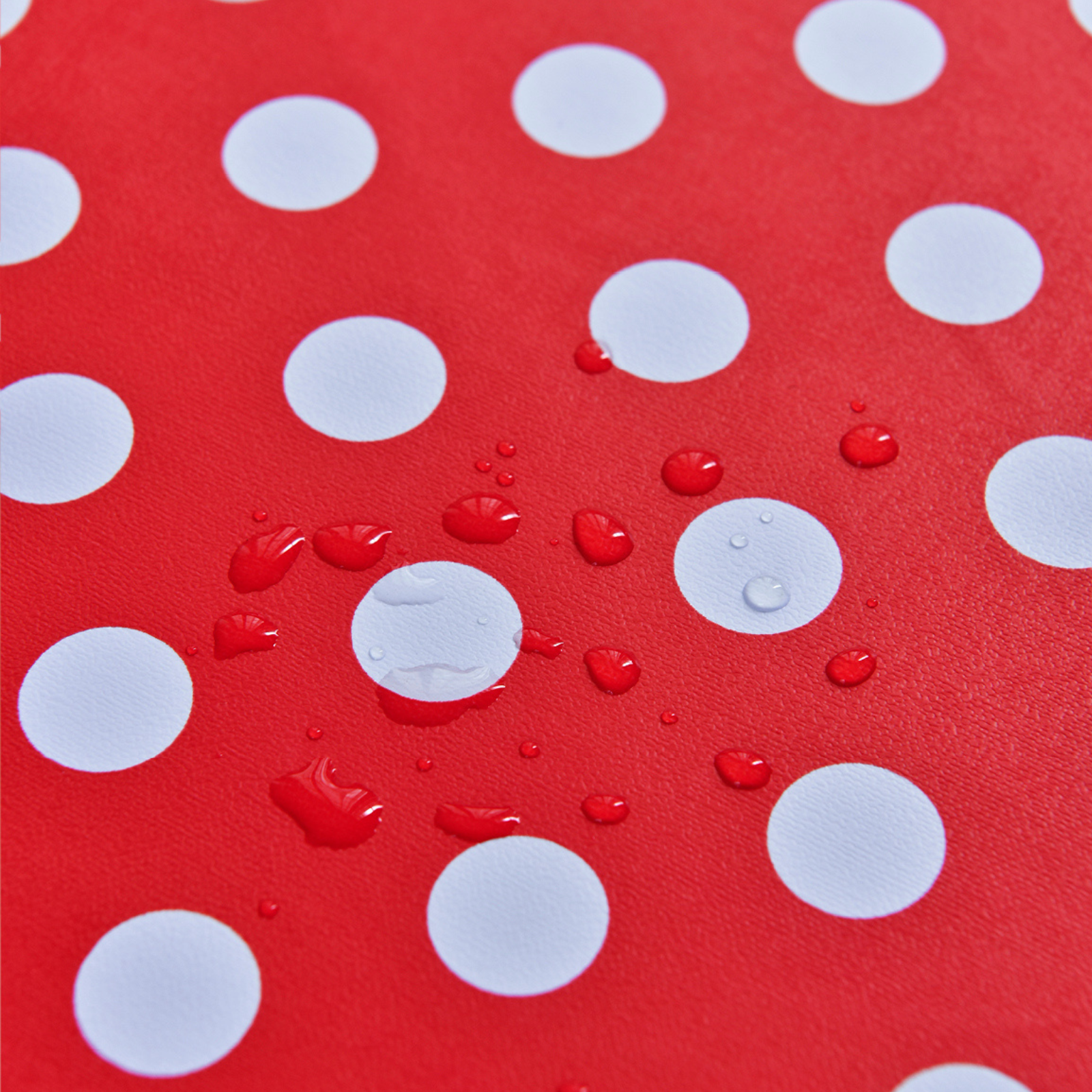 PVC Dot Tablecloth-Rectangle-Red and White