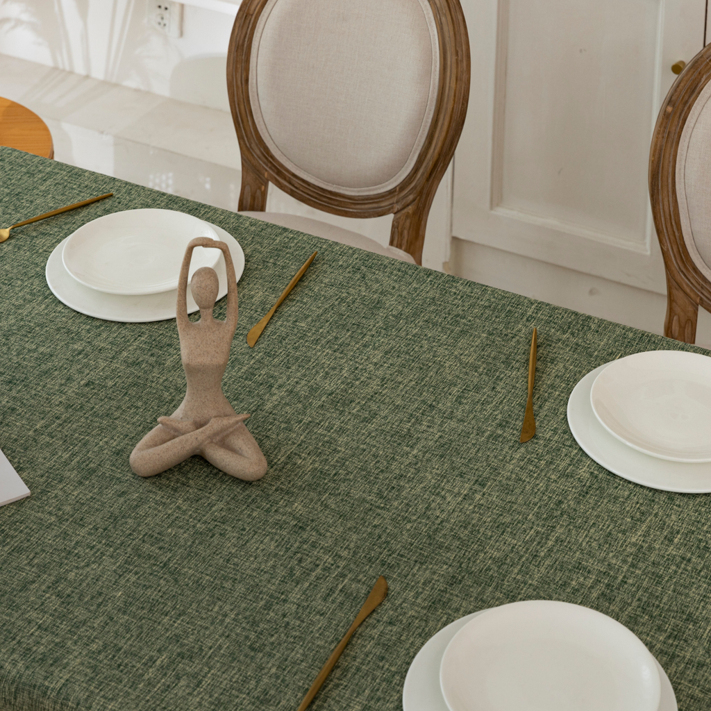 Faux Linen Tablecloth