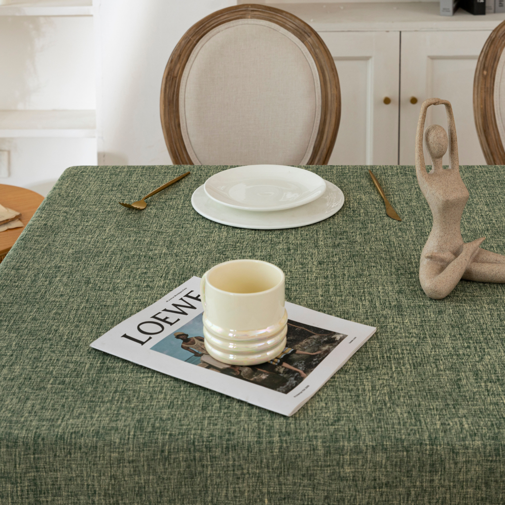 Faux Linen Tablecloth