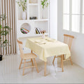 Ripple Texture Polyester Tablecloth-Rectangle-Beige