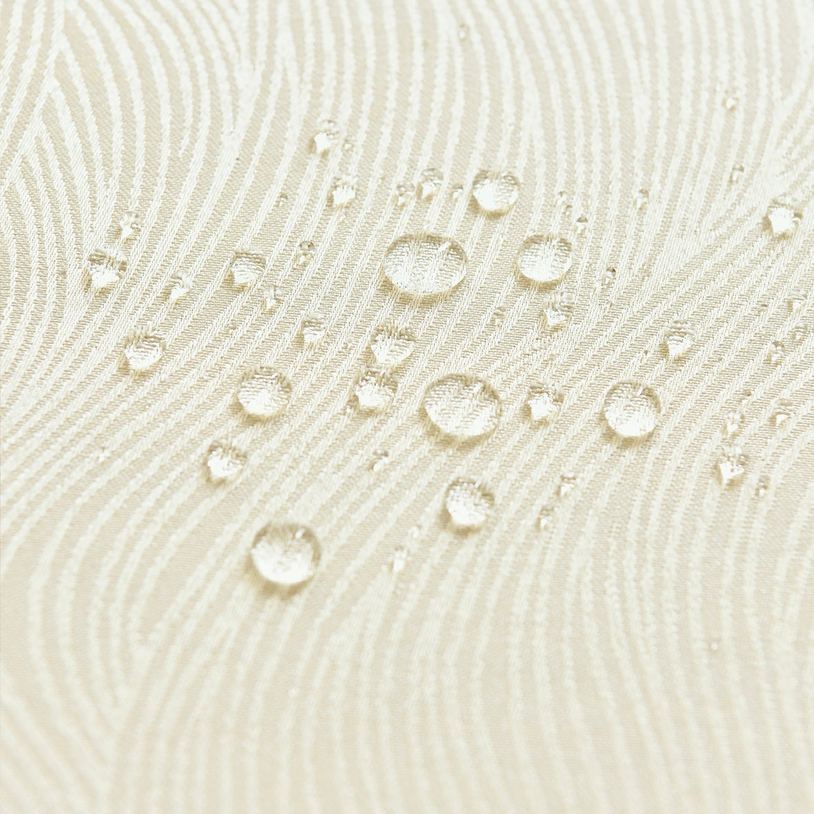 Ripple Texture Polyester Tablecloth-Rectangle-Beige