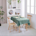 Ripple Texture Polyester Tablecloth-Rectangle-Green