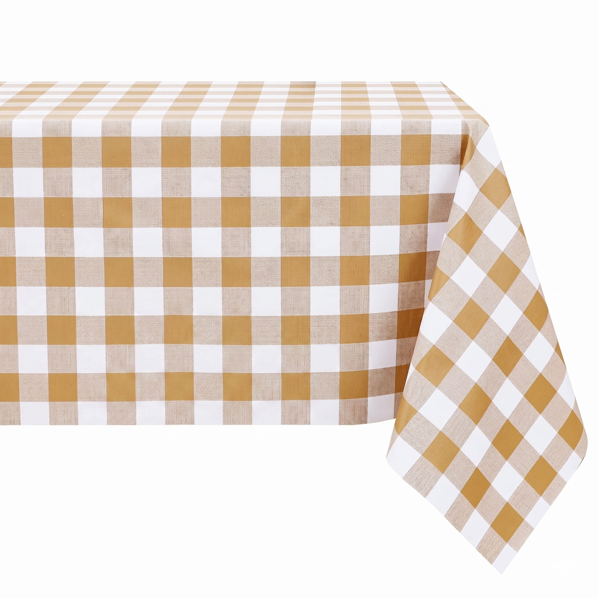 Waterproof PVC Checkered Tablecloth- coffee