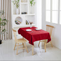 Ripple Texture Polyester Tablecloth-Rectangle-Burgundy