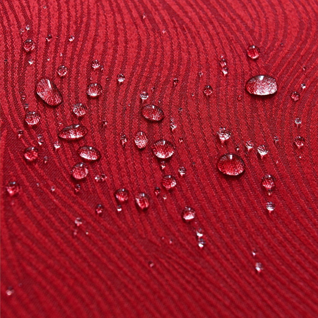 Ripple Texture Polyester Tablecloth-Rectangle-Burgundy