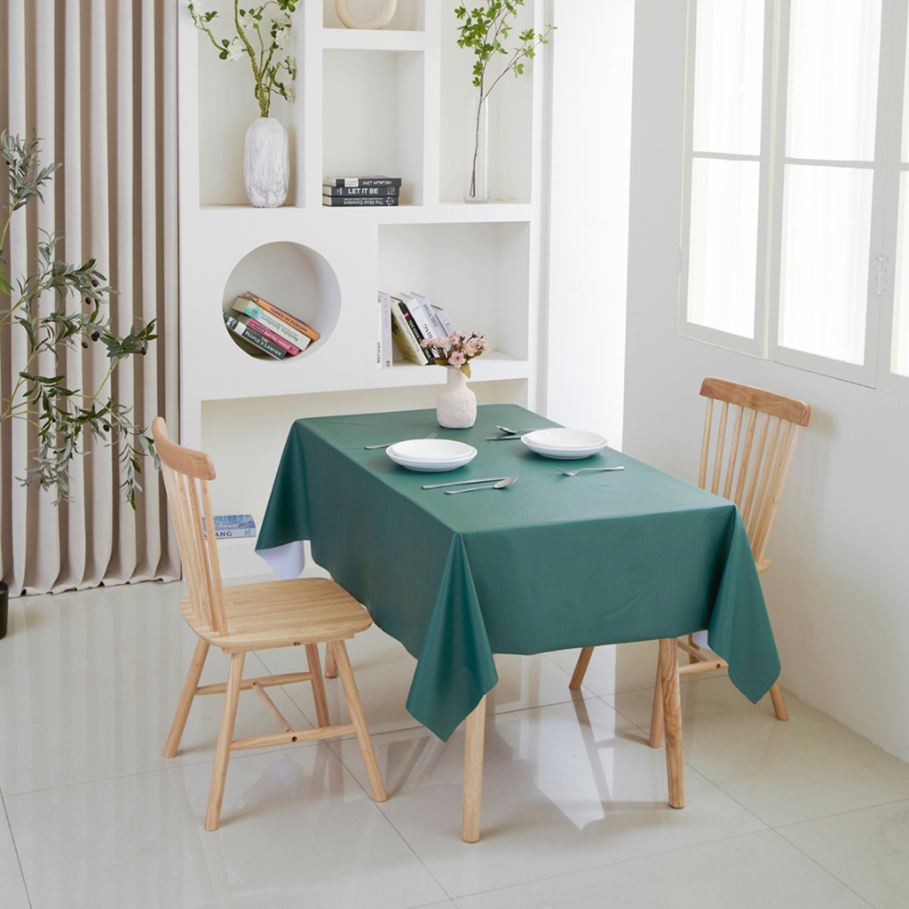 PVC Solid Color Tablecloth-Dark Green