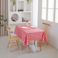 Waterproof PVC Checkered Tablecloth-Red