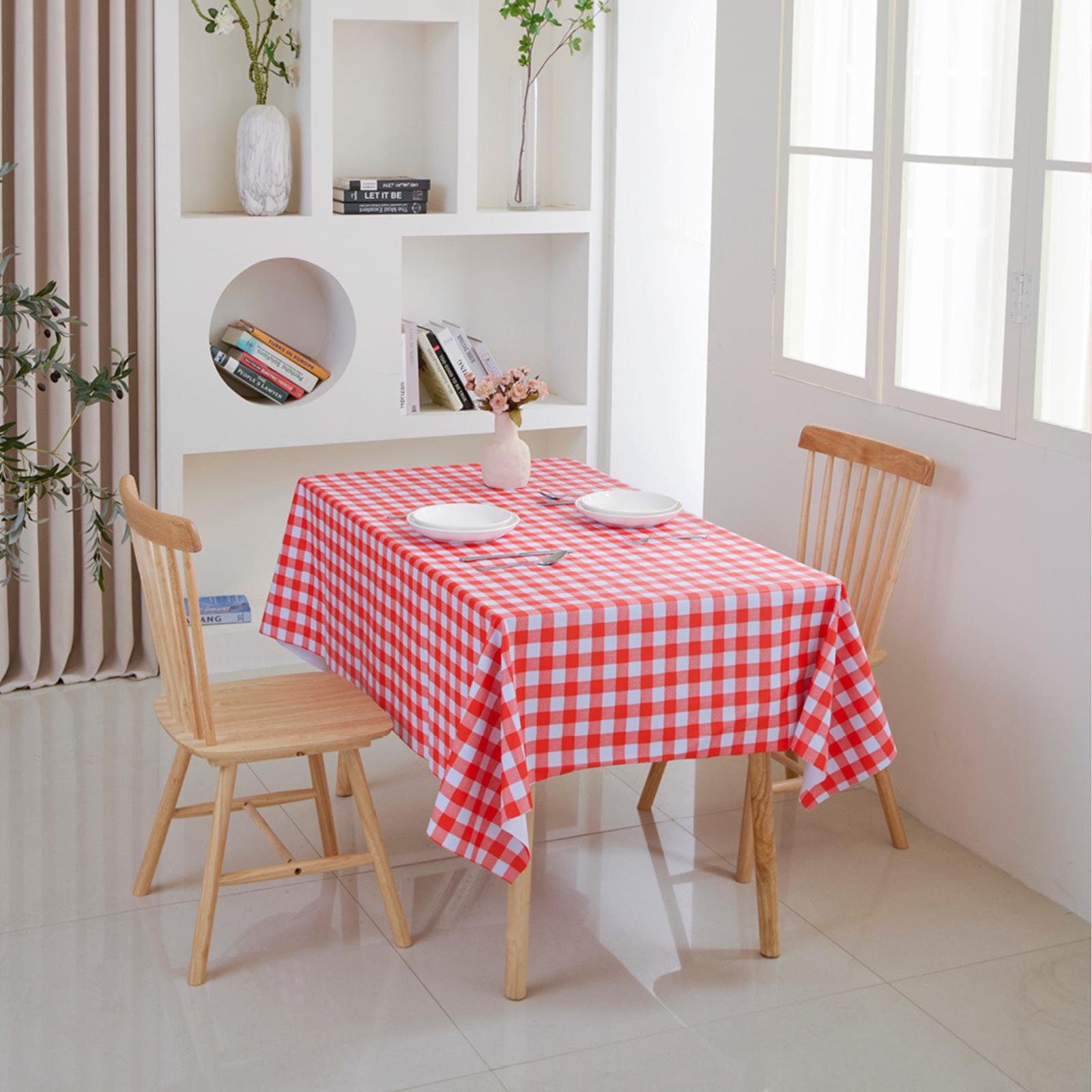 Waterproof PVC Checkered Tablecloth