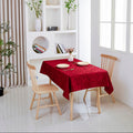 Floral Polyester Tablecloth- Rectangle-Red