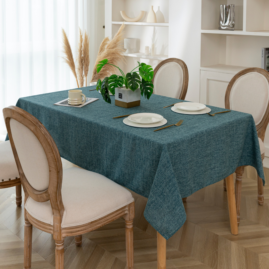 Faux Linen Tablecloth